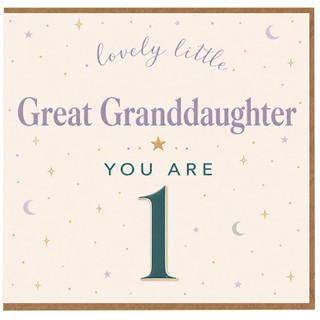 Great Granddaughter 1st Birthday Card