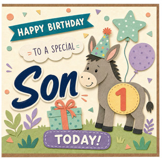 Son 1st Birthday Card, Happy Birthday To A Special Son Today