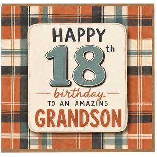 18th Birthday Card for Grandson