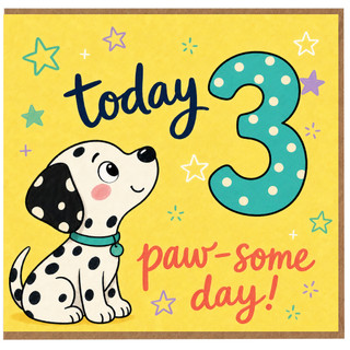 3rd Birthday Card, Paw - some Birthday Card