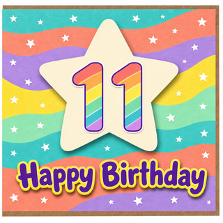 11th Birthday Card, Happy 11th Birthday Card