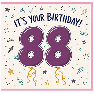 88th Birthday Card, It's Your Birthday 88 Card