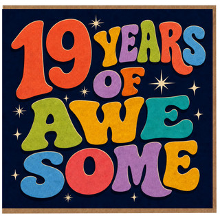 19th Birthday Card, 19 Years of Awesome Card