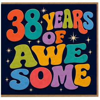 38th Birthday Card, 38 Years of Awesome