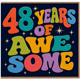48th Birthday Card, 48 Years of Awesome Birthday Card