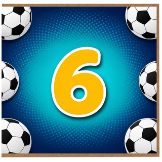 6th Birthday Card, Football Soccer Design