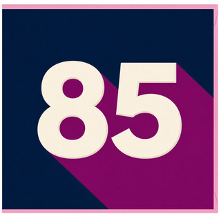 85th Birthday Card, Bold Number 85 Celebration Card