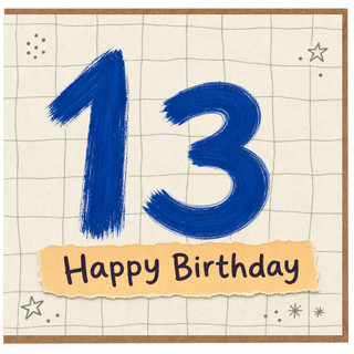 13th Birthday Card, Happy Birthday Age 13 Card