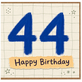 44th Birthday Card, Happy Birthday 44 Card
