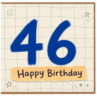 46th Birthday Card, Happy Birthday Card for Age 46