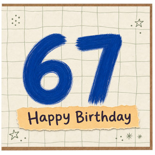67th Birthday Card, Happy 67th Birthday Card, 67 Birthday Card