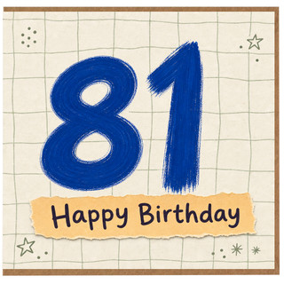 81st Birthday Card, Happy Birthday Card for 81 Year Old