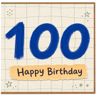 100th Birthday Card, Happy Birthday Card for 100 Year Old