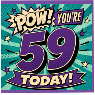 59th Birthday Card, Comic Book Style You're 59 Today Card