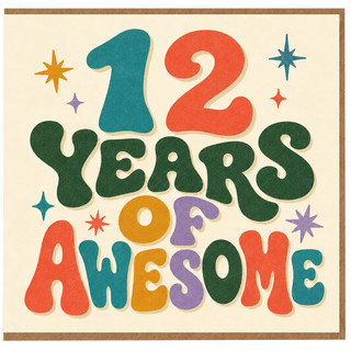 12th Birthday Card, 12 Years Of Awesome Card