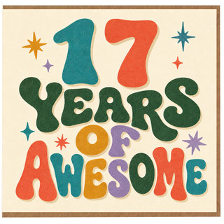 17th Birthday Card, 17 Years of Awesome