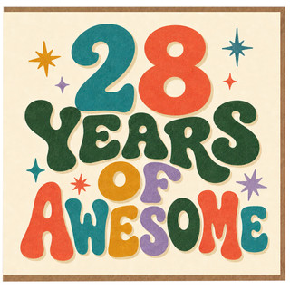 28th Birthday Card, 28 Years of Awesome Card