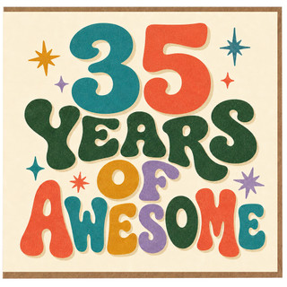 35th Birthday Card, 35 Years of Awesome Card