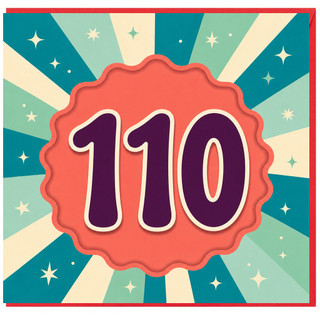 110th Birthday Card