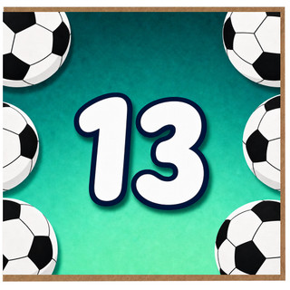 13th Birthday Card, Football Design