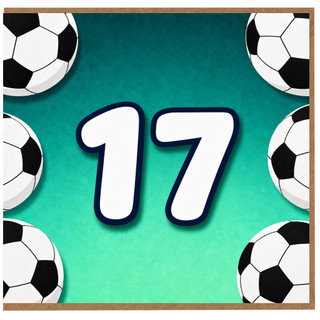 17th Birthday Card, Football Soccer Design