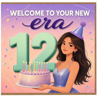 12th Birthday Card, Welcome to Your New Era Birthday Card