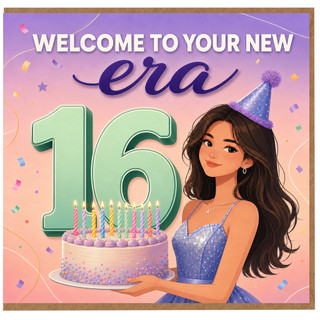 16th Birthday Card, Welcome to Your New Era