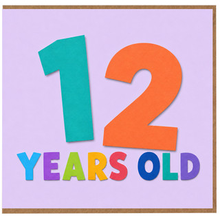 12th Birthday Card, 12 Years Old Card