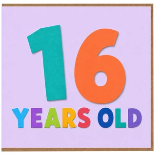 16th Birthday Card, 16 Years Old Card