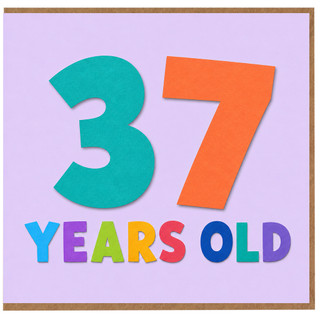 37th Birthday Card, 37 Years Old Card