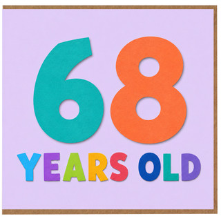 68th Birthday Card, 68 Years Old Card