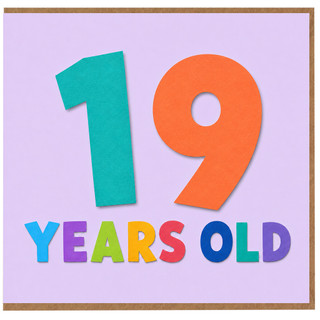 19th Birthday Card, 19 Years Old Birthday Card