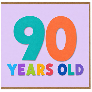 90th Birthday Card, 90 Years Old Card