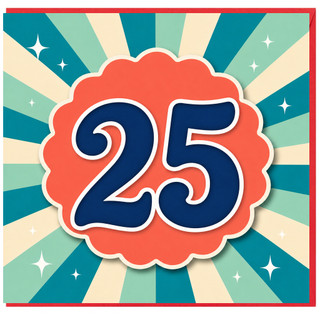 25th Birthday Card
