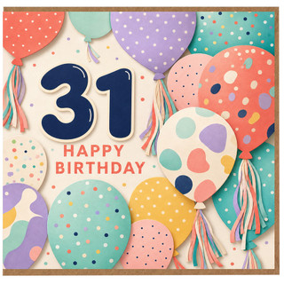 31st Birthday Card