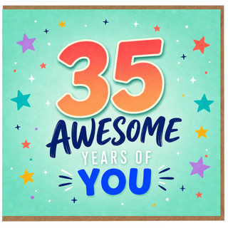 35th Birthday Card, 35 Years of You Awesome Birthday Card