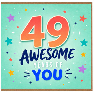 49th Birthday Card, 49 Awesome Years of You Birthday Card