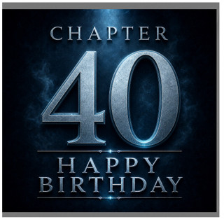 40th Birthday Card, Chapter 40 Happy Birthday Card
