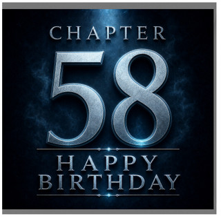 58th Birthday Card, Chapter 58 Happy Birthday Card