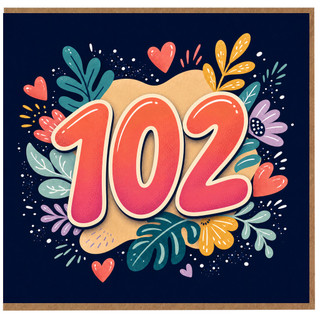 102nd Birthday Card