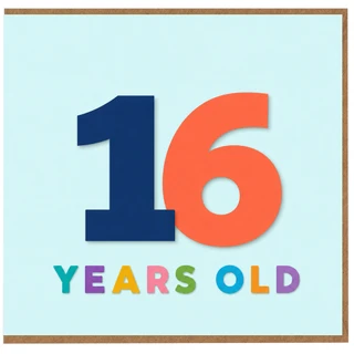 16th Birthday Card, 16 Years Old Birthday Card