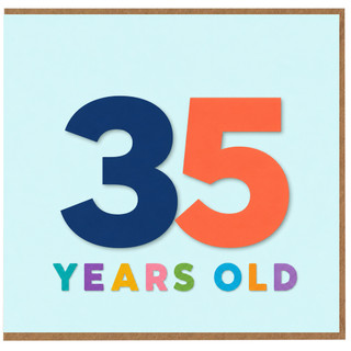 35th Birthday Card, 35 Years Old Card