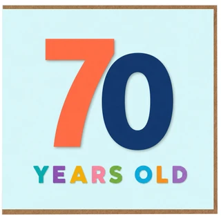 70th Birthday Card, 70 Years Old Card