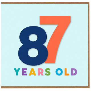 87th Birthday Card, 87 Years Old Age Card