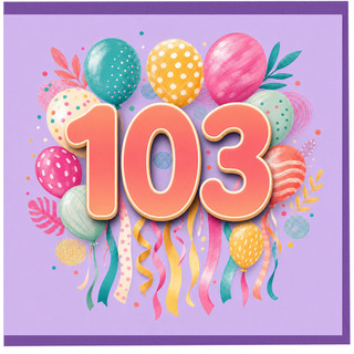 103rd Birthday Card