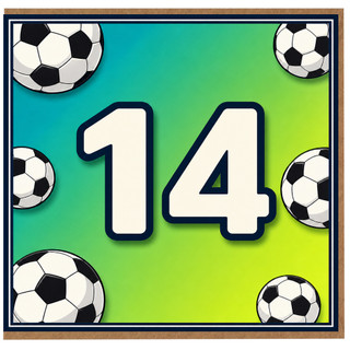 14th Birthday Card, Football Design