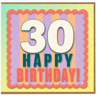 30th Birthday Card, 30 Happy Birthday Card