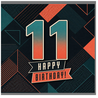 11th Birthday Card, Happy Birthday Card for 11 Year Old