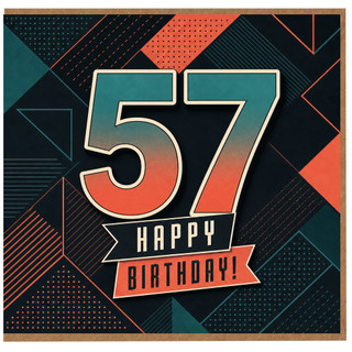 57th Birthday Card, Happy 57th Birthday Card