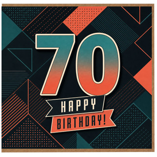 70th Birthday Card, Happy Birthday Card for 70 Year Old